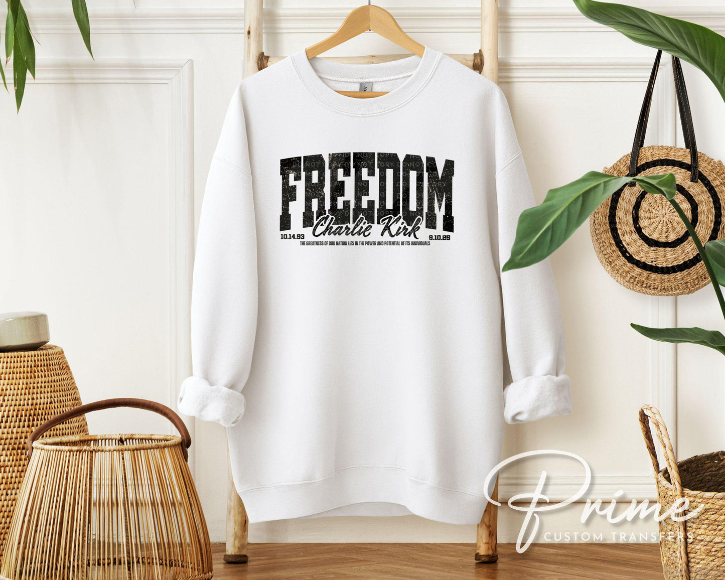 Charlie Kirk Freedom DTF Transfer | Ready to Press T-shirt Transfer