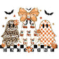 Checkered Coquette Ghosts DTF T-Shirt Transfer | Ready to Press