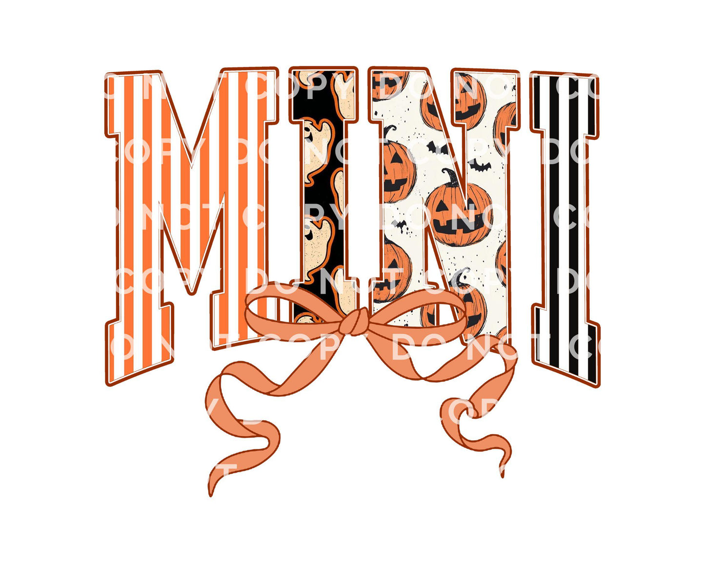 Coquette Halloween Mini DTF Transfer, Ready to Press, Heat Transfer, Direct to Film, Mommy and Me Matching Shirt Transfers