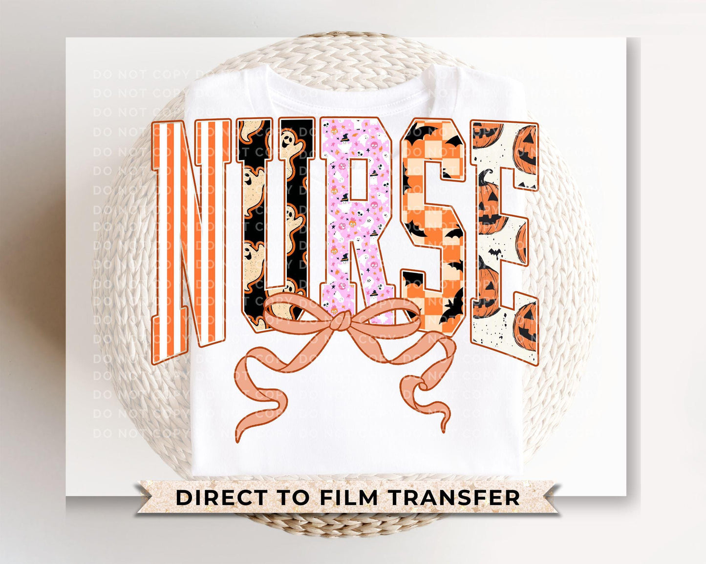 Coquette Halloween Nurse DTF Transfer, Ready to Press, T-shirt Transfer, Heat Transfer, Direct to Film