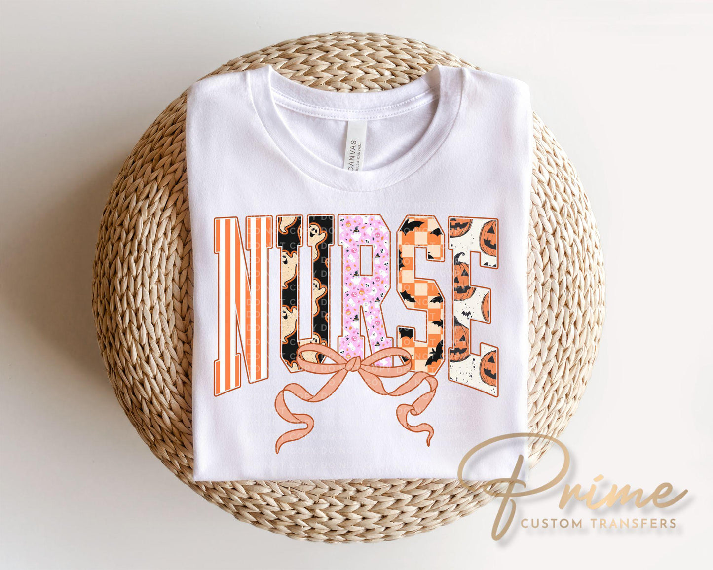 Coquette Halloween Nurse DTF Transfer, Ready to Press, T-shirt Transfer, Heat Transfer, Direct to Film