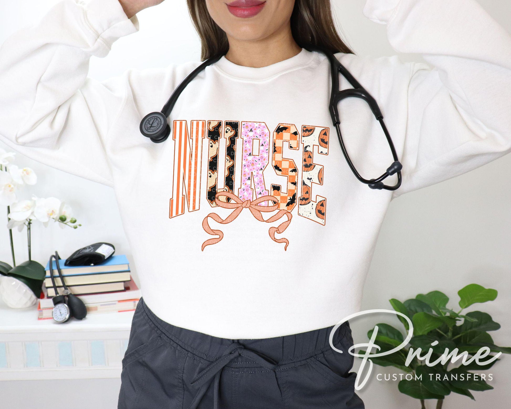 Coquette Halloween Nurse DTF Transfer, Ready to Press, T-shirt Transfer, Heat Transfer, Direct to Film