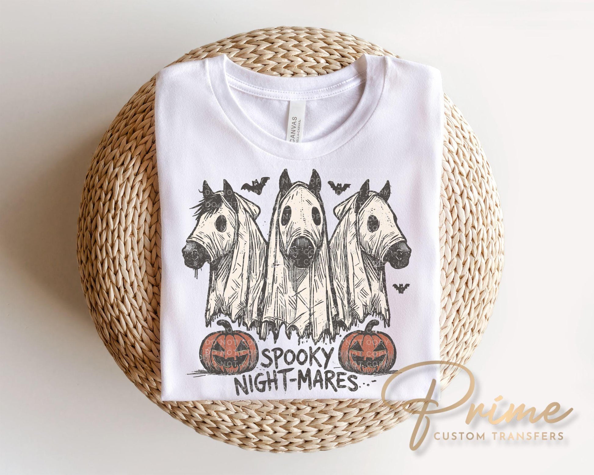 Spooky Nightmares Horses DTF Transfer, Ready to Press, T-shirt Transfer, Heat Transfer, Direct to Film, Western, Halloween