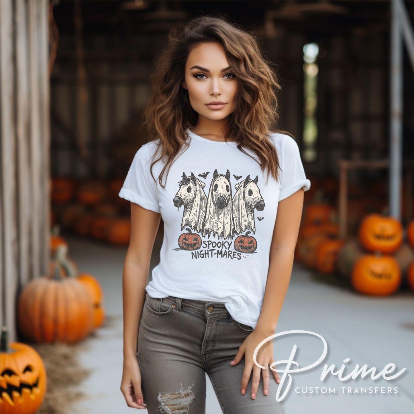 Spooky Nightmares Horses DTF Transfer, Ready to Press, T-shirt Transfer, Heat Transfer, Direct to Film, Western, Halloween