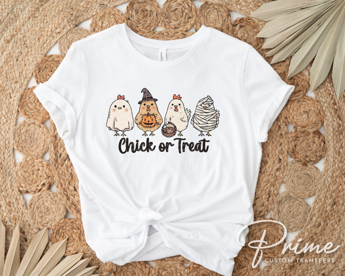 Chick Or Treat DTF Transfer, Ready to Press, Heat Transfer, Direct to Film, Chicken Mama, Halloween, Farm, Western