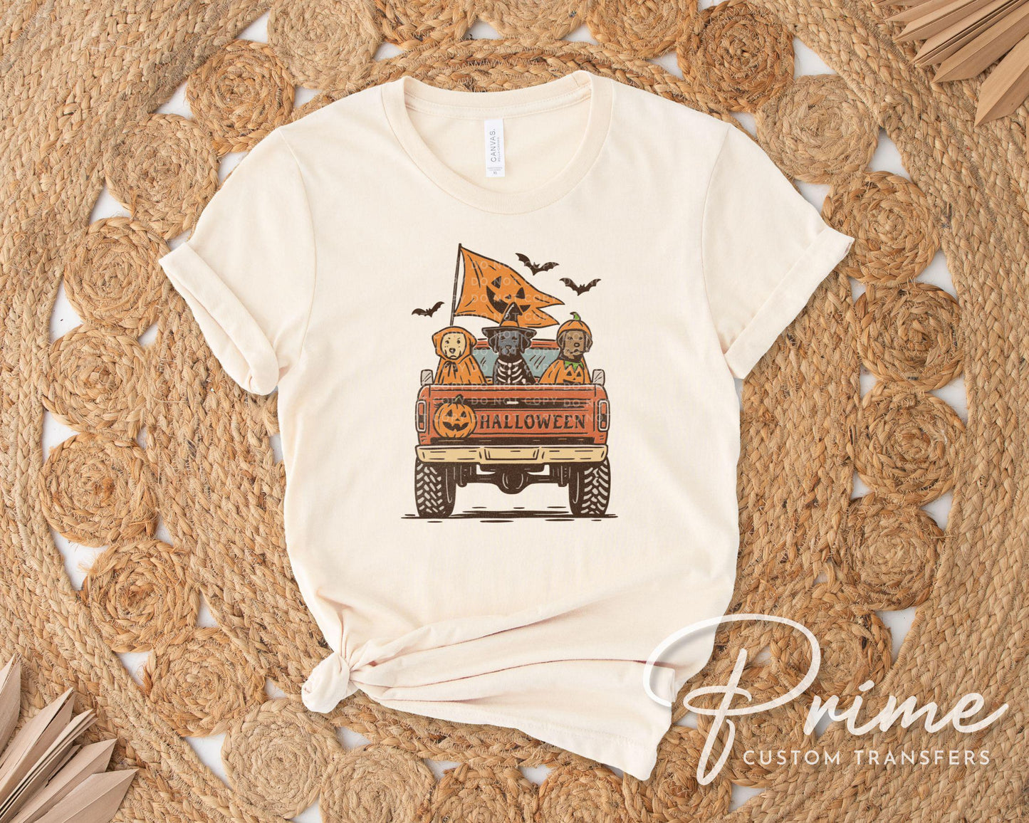 Halloween Dogs DTF Transfers, Ready to Press, T-shirt Transfers, Heat Transfer, Direct to Film, Pet Lover, Truck, Dog Mom