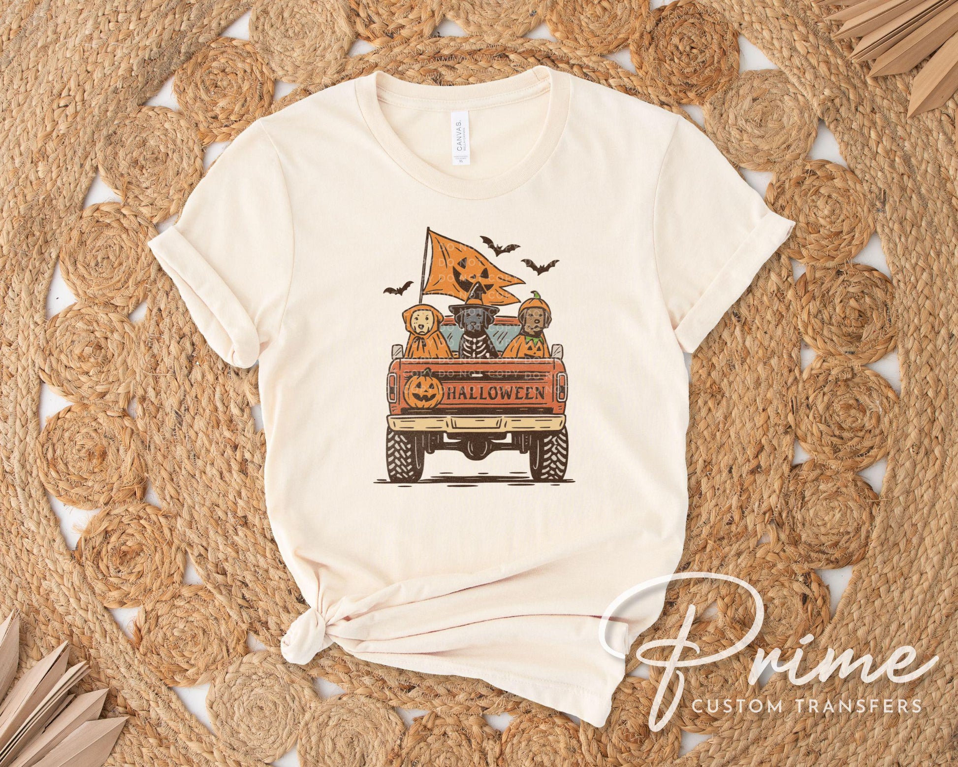 Halloween Dogs DTF Transfers, Ready to Press, T-shirt Transfers, Heat Transfer, Direct to Film, Pet Lover, Truck, Dog Mom