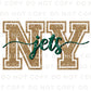 New York Football DTF Transfer | Direct to Film | Faux Glitter