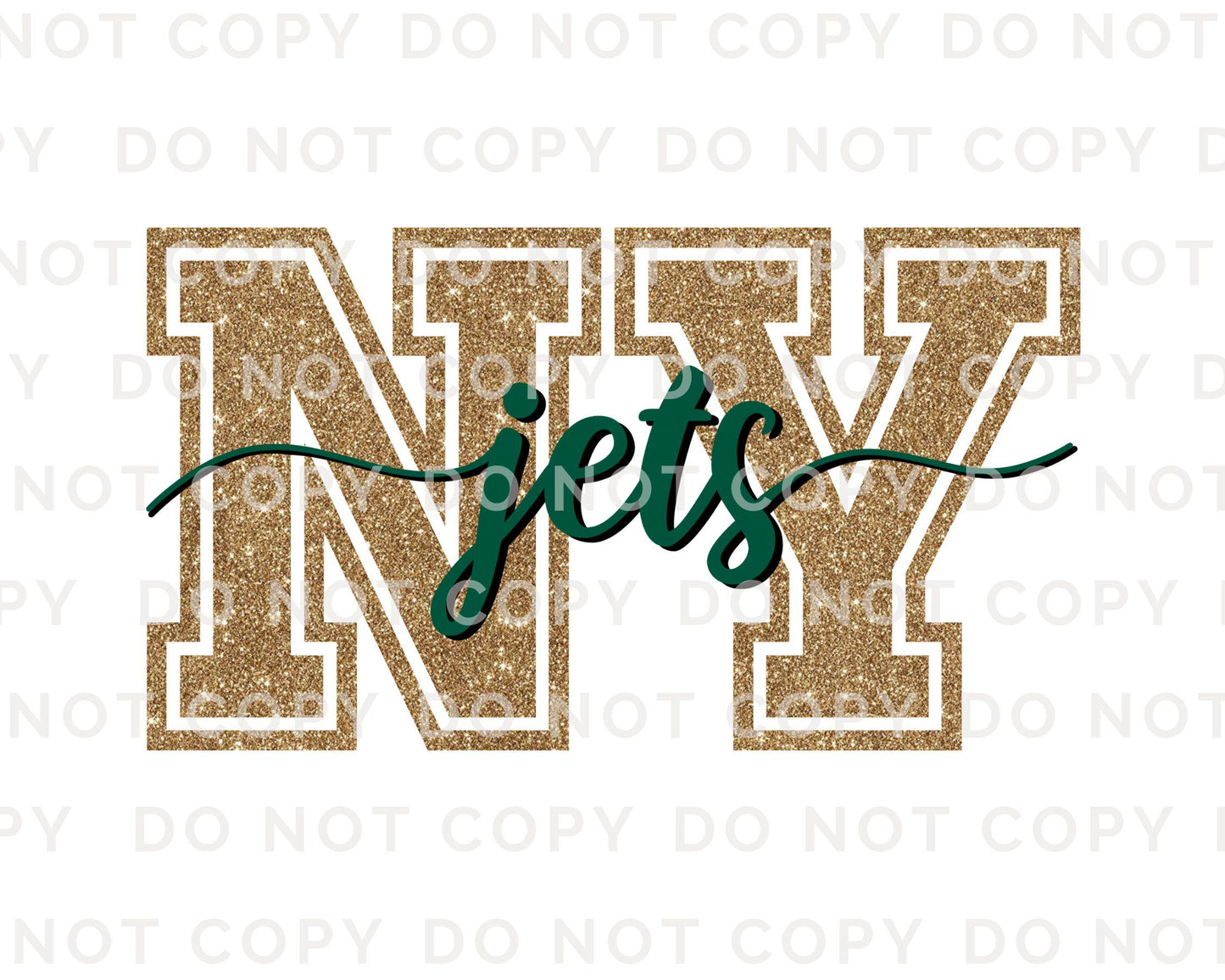 New York Football DTF Transfer | Direct to Film | Faux Glitter