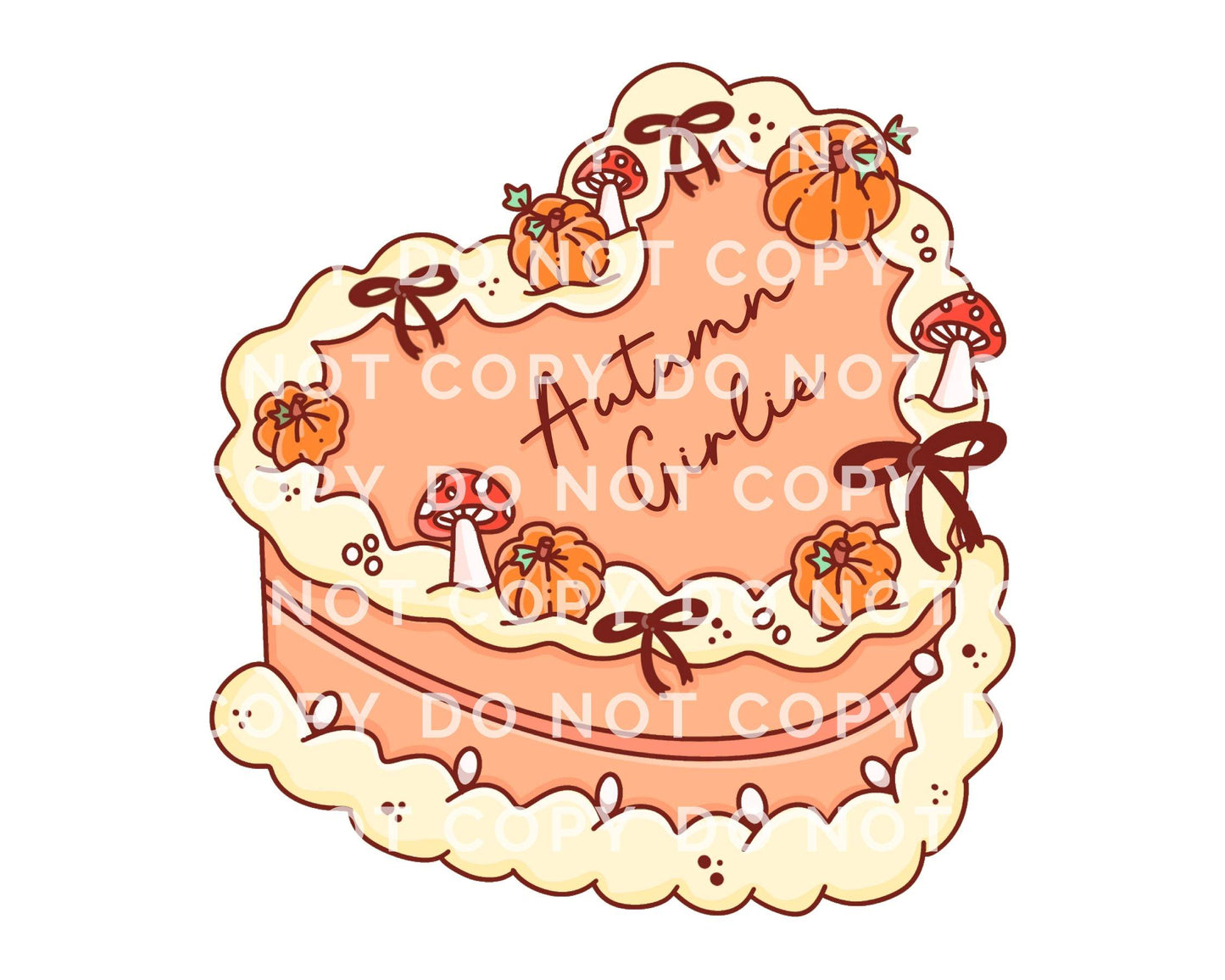 Autumn Girlie Birthday Cake DTF Transfer | Direct to Film