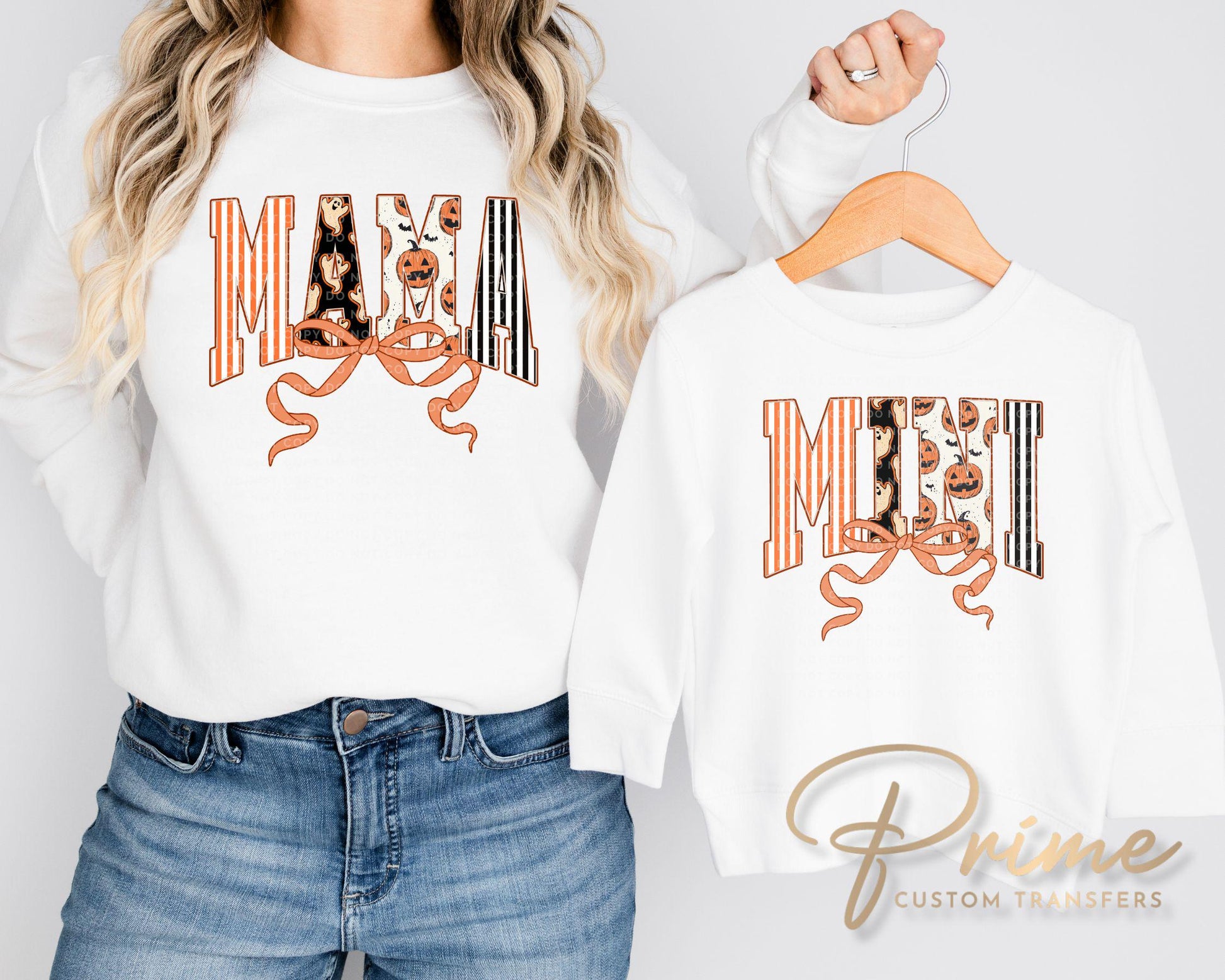 Coquette Halloween Mini DTF Transfer, Ready to Press, Heat Transfer, Direct to Film, Mommy and Me Matching Shirt Transfers