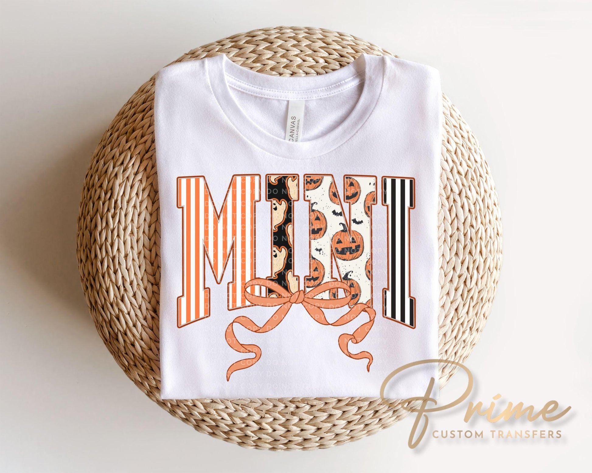 Coquette Halloween Mini DTF Transfer, Ready to Press, Heat Transfer, Direct to Film, Mommy and Me Matching Shirt Transfers