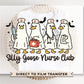 Silly Goose Nurse Club DTF Transfer, Ready to Press, T-shirt Transfer, Heat Transfer, Direct to Film, Halloween Nurse Shirt Decal