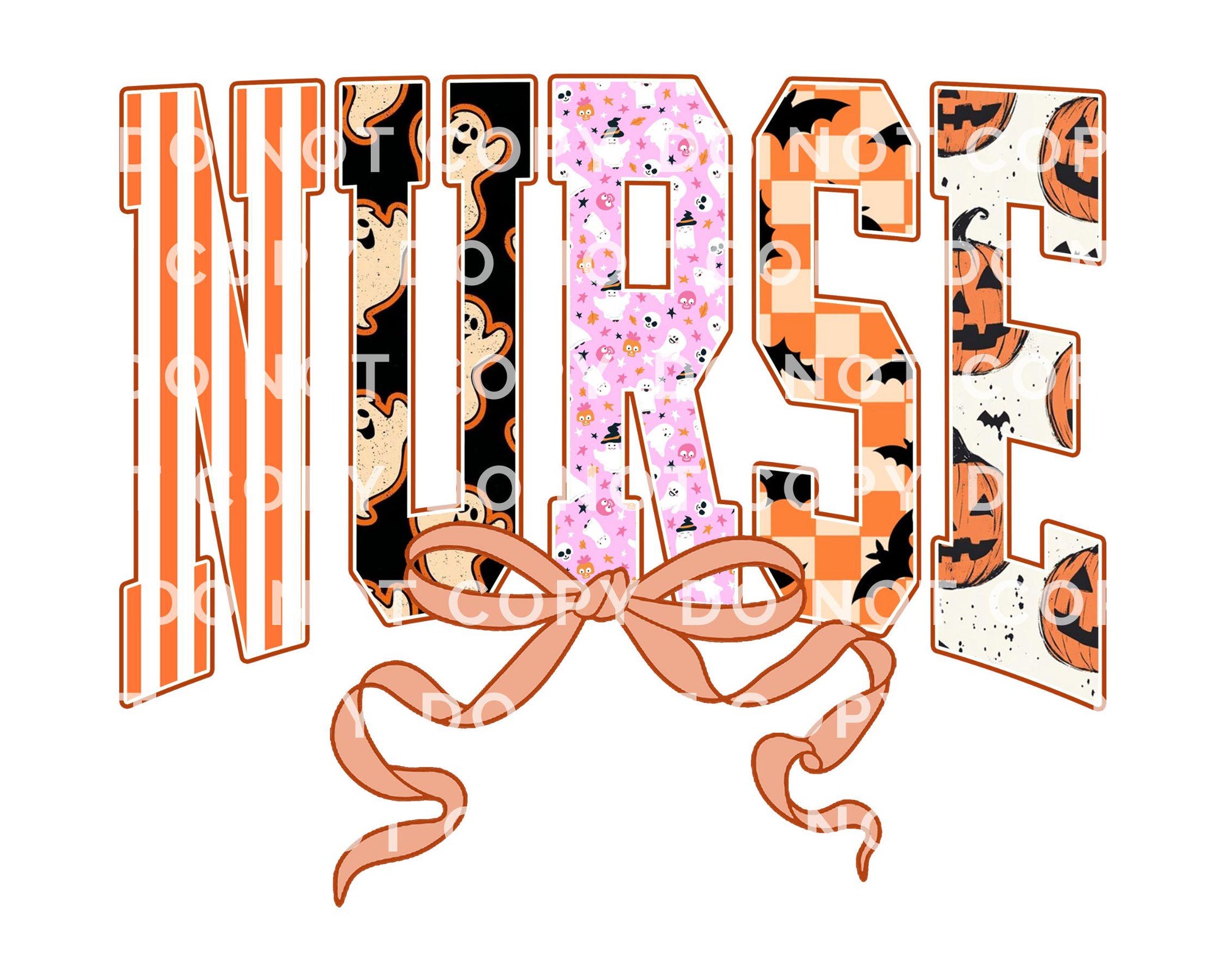 Coquette Halloween Nurse DTF Transfer, Ready to Press, T-shirt Transfer, Heat Transfer, Direct to Film