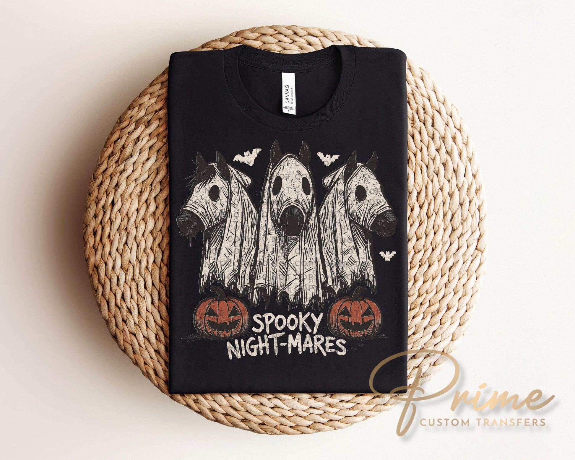 Spooky Nightmares Horses DTF Transfer, Ready to Press, T-shirt Transfer, Heat Transfer, Direct to Film, Western, Halloween