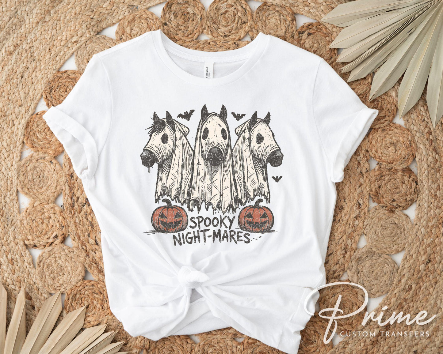 Spooky Nightmares Horses DTF Transfer, Ready to Press, T-shirt Transfer, Heat Transfer, Direct to Film, Western, Halloween