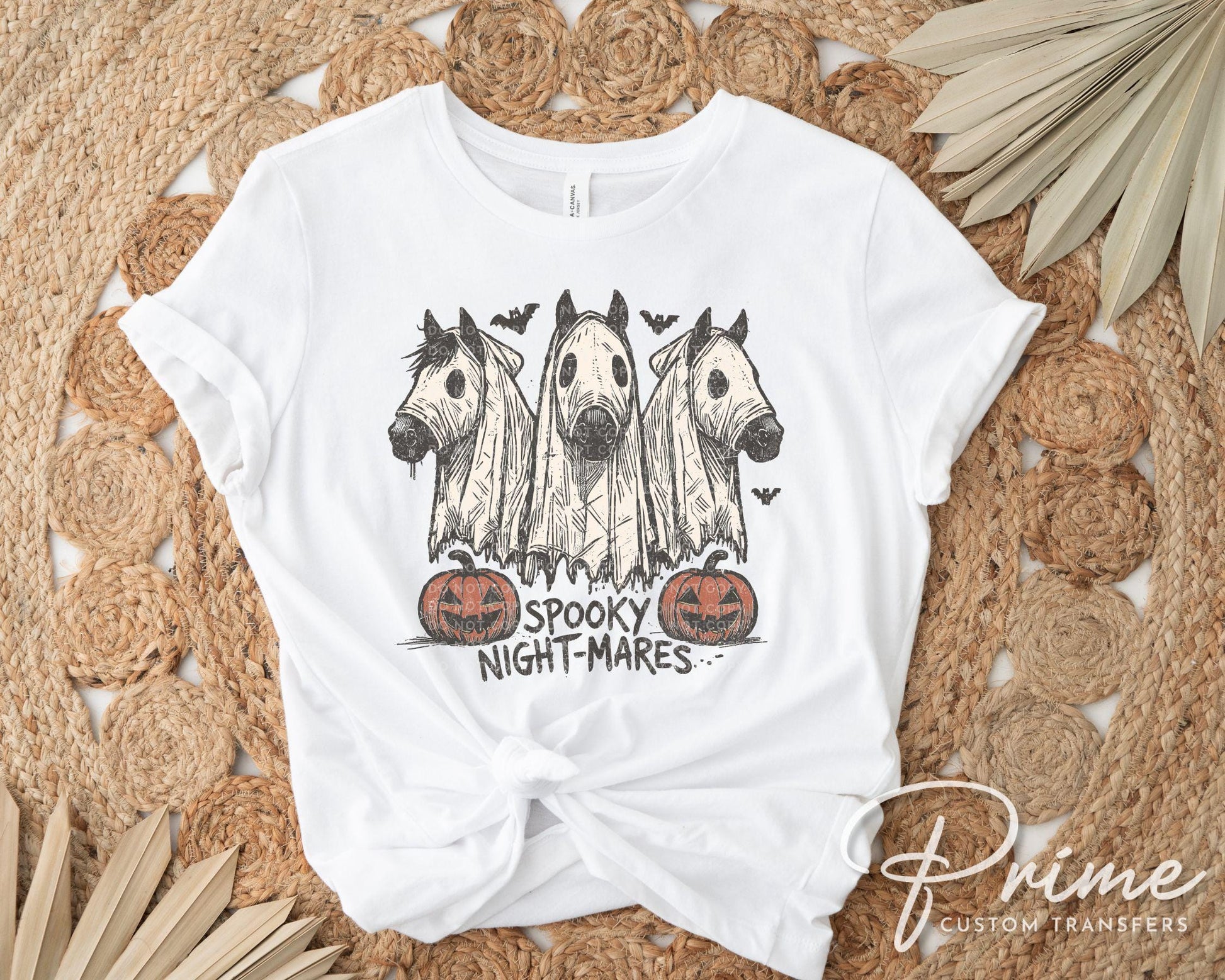 Spooky Nightmares Horses DTF Transfer, Ready to Press, T-shirt Transfer, Heat Transfer, Direct to Film, Western, Halloween