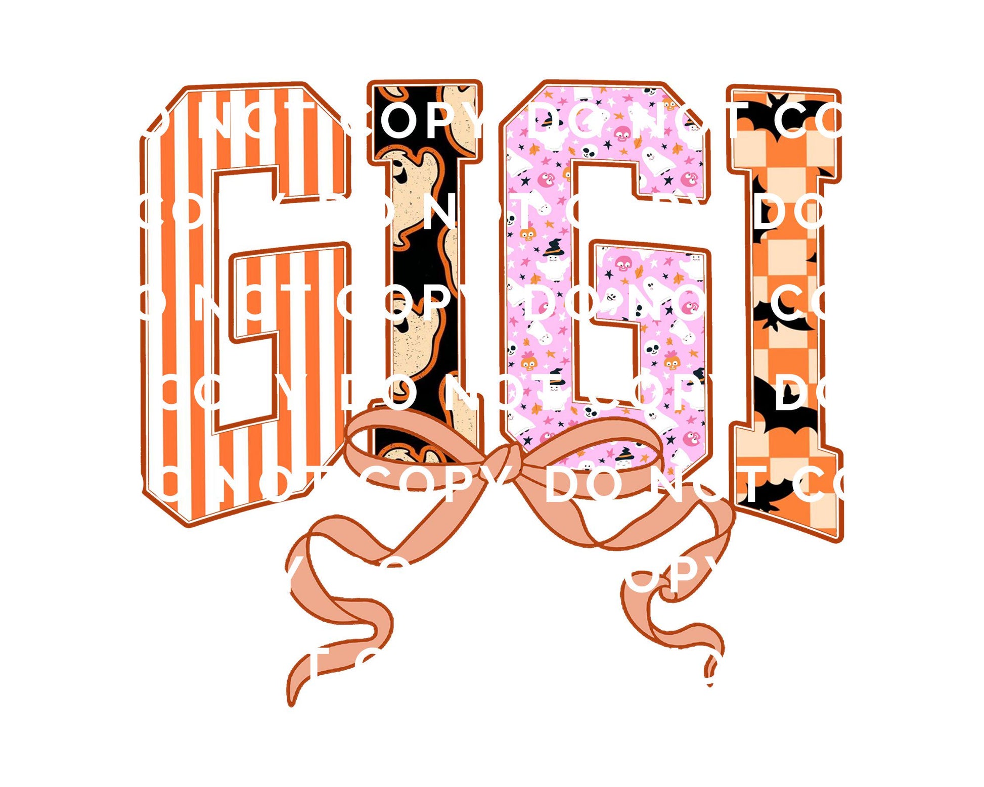 Coquette Halloween Gigi DTF Transfer, Ready to Press, T-shirt Transfer, Direct to Film, Gift for Grandma