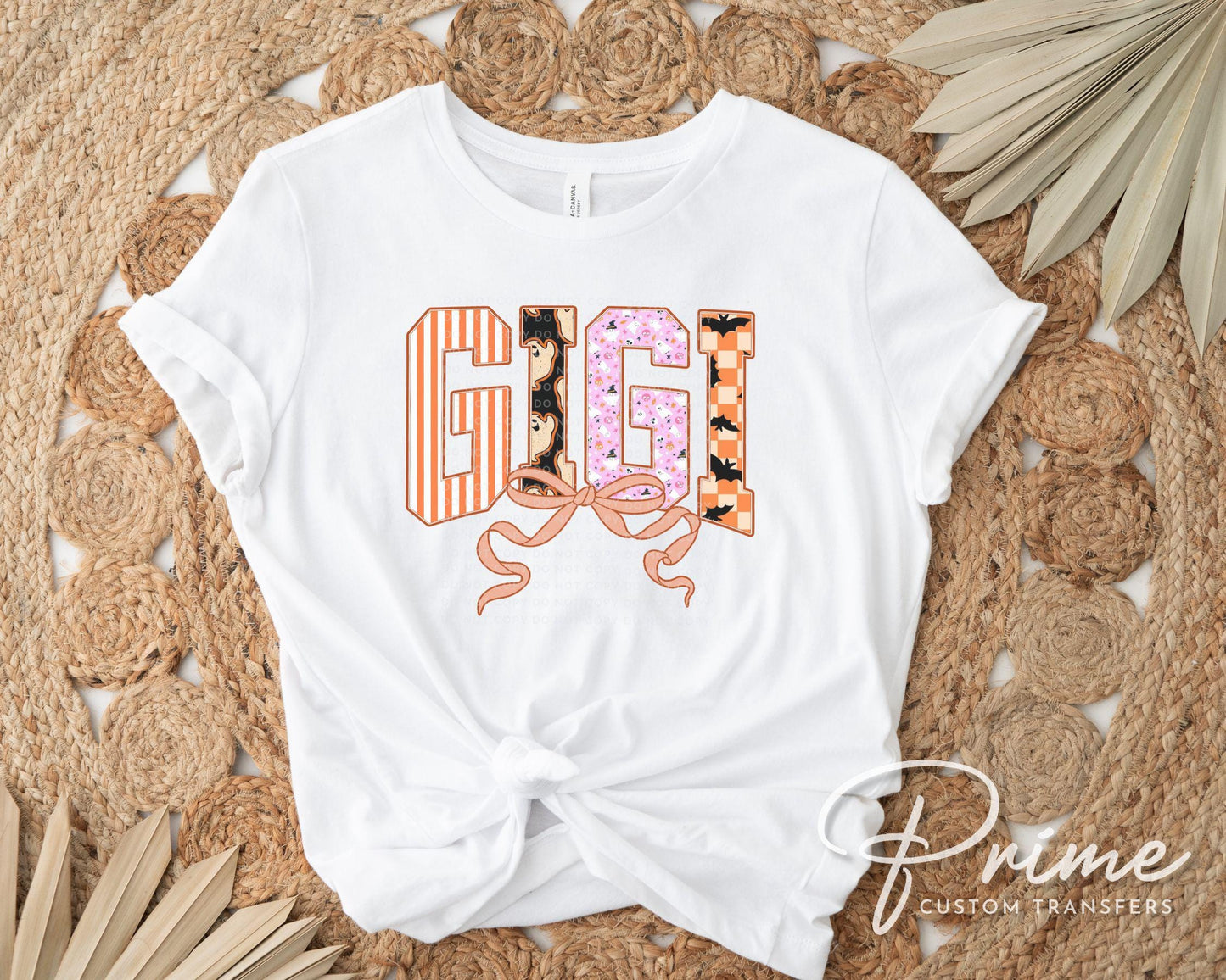 Coquette Halloween Gigi DTF Transfer, Ready to Press, T-shirt Transfer, Direct to Film, Gift for Grandma