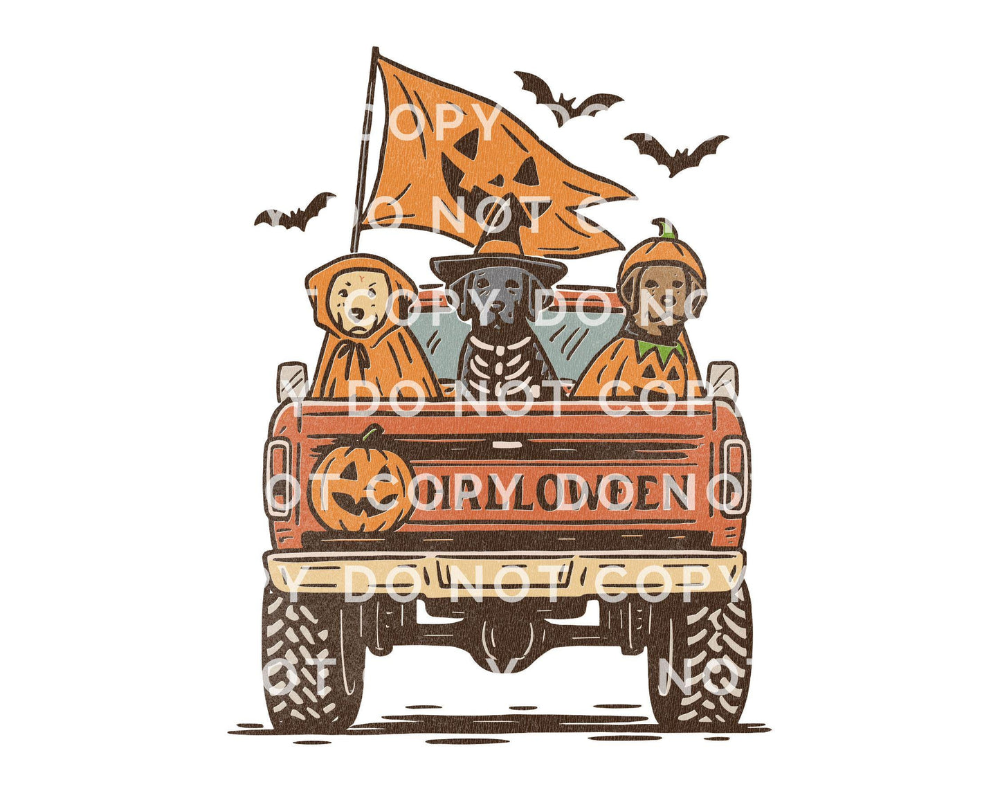 Halloween Dogs DTF Transfers, Ready to Press, T-shirt Transfers, Heat Transfer, Direct to Film, Pet Lover, Truck, Dog Mom