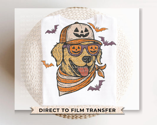 Halloween Golden Retriever DTF Transfers, Ready to Press, T-shirt Transfers, Heat Transfer, Direct to Film, Pet Lover, Dog Mom