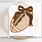 Coquette Seersucker Football DTF Transfer, Trendy, Ready to Press