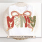 Coquette Bow Merry Christmas DTF Transfer, DTF Transfer, Trendy, Ready to Press