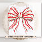 Coquette Christmas Snacks DTF Transfer, Ready to Press, Trendy Christmas, Bow