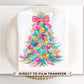 Brushstroke Ornament Christmas Tree DTF Transfer, Trendy, Ready to Press