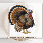 Faux Rhinestone Turkey DTF Transfer, Trendy, Ready to Press