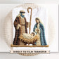 Faux Latch Hook Yarn Nativity DTF Transfer, Trendy, Ready to Press, Christmas