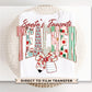Santa's Favorite Teacher Christmas DTF Transfer, Ready to Press, T-shirt Transfer, Heat Transfer, Direct to Film, Teacher Gift, Coquette