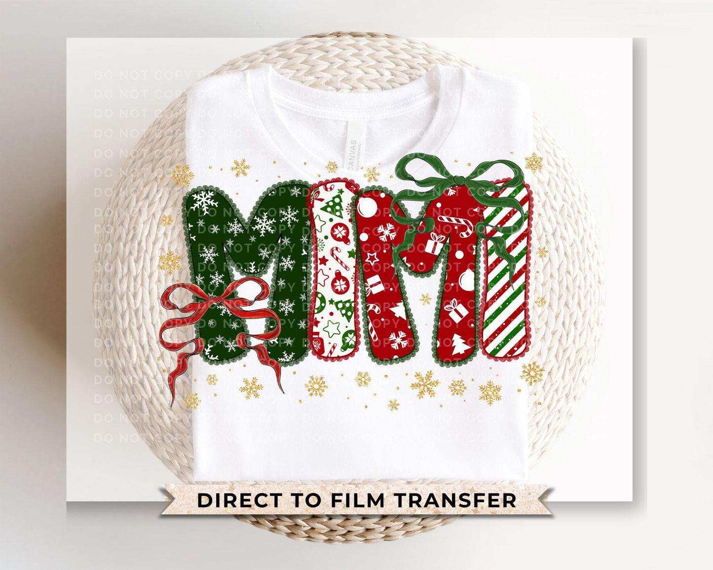Coquette Christmas Mimi DTF Transfer, DTF Transfer, Trendy, Ready to Press, Gift for Grandma