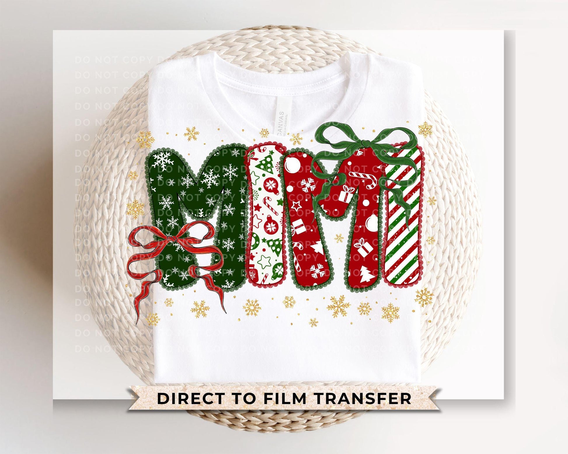 Coquette Christmas Mimi DTF Transfer, DTF Transfer, Trendy, Ready to Press, Gift for Grandma