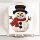 Faux Latch Hook Yarn Snowman DTF Transfer, Ready to Press, Sublimation Transfers, Heat Transfer, Direct to Film, Holiday, Winter