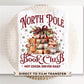 North Pole Book Club DTF Transfer, Ready to Press, Heat Transfer, Direct to Film, Book Lover