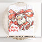 Coquette Santa DTF Transfer, Ready to Press, T-shirt Transfers, Heat Transfer, Direct to Film, Holiday, Merry Christmas