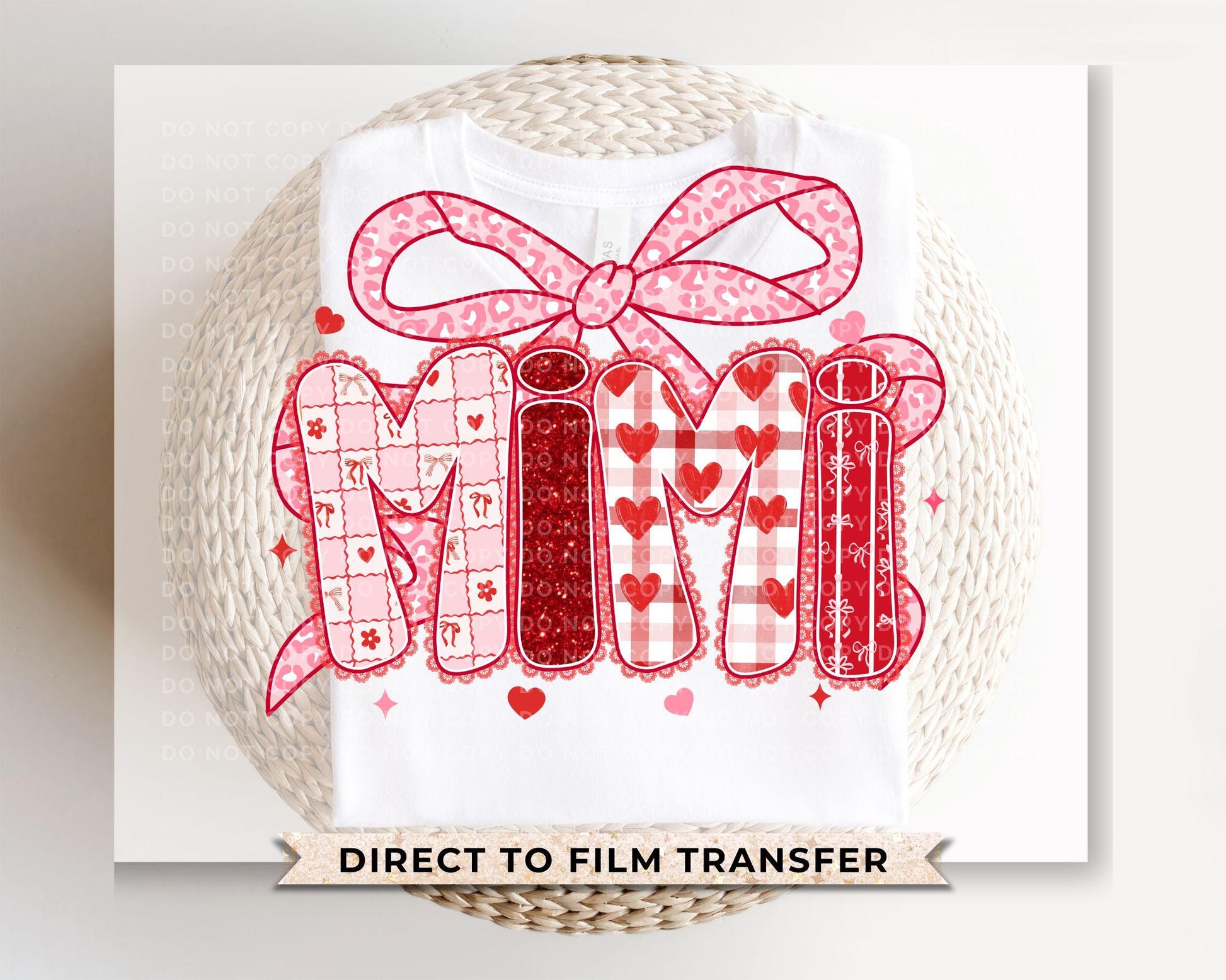 Valentine's Day Mimi DTF Transfer | Ready to Press | Direct to Film