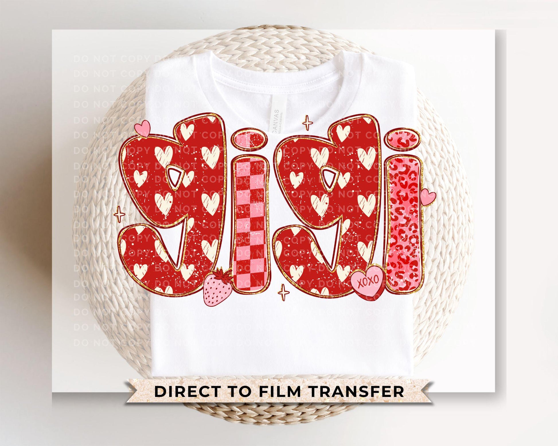 Valentine's Day Gigi DTF Transfer | Ready to Press | Direct to Film