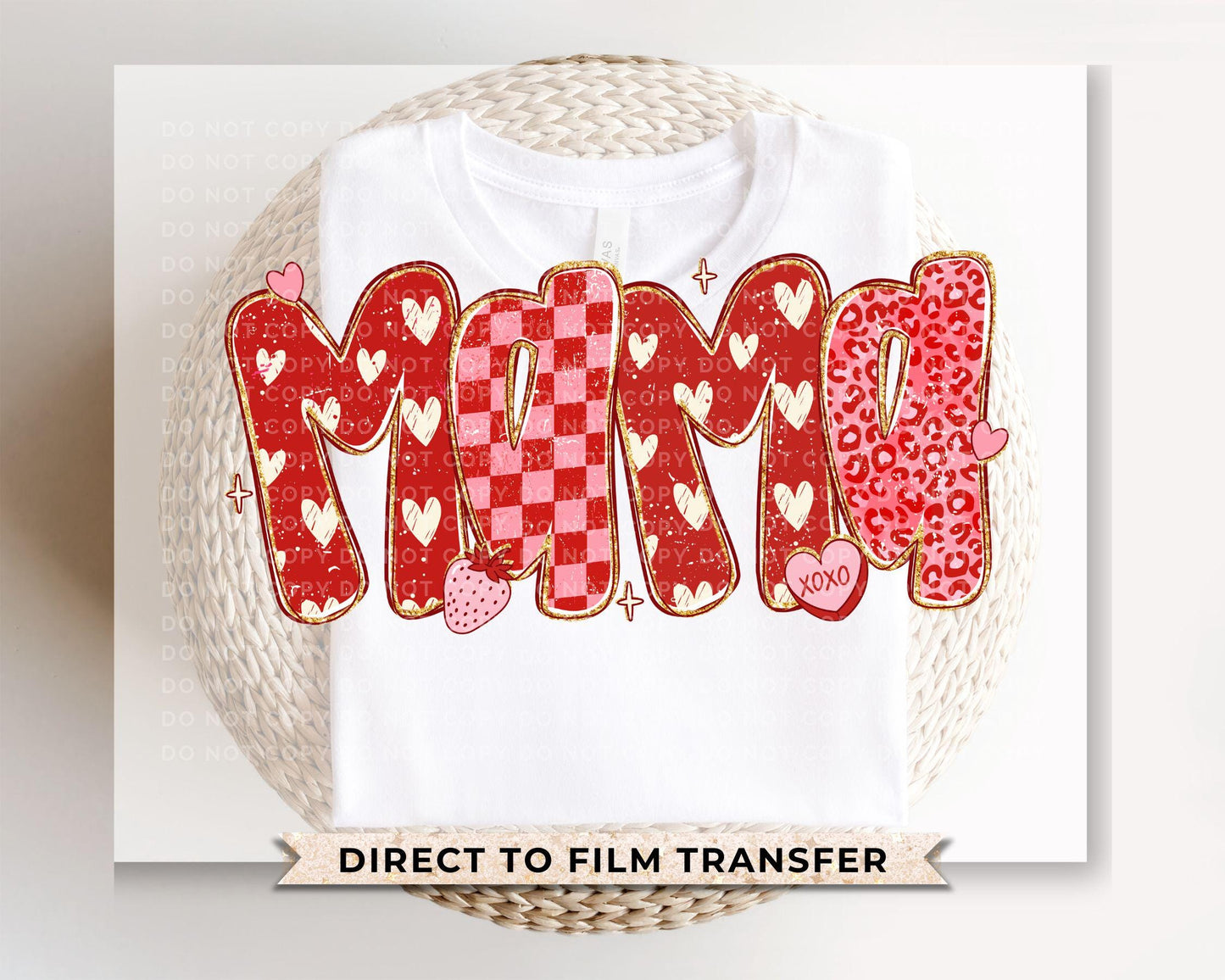 Preppy Mama Valentine Coquette DTF Transfer | Ready to Press | Direct to Film