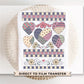 Quilted Heart Granny Square DTF Transfer | Ready to Press | Direct to Film