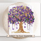 Mardi Gras Brushstroke Tree DTF Transfer | Ready to Press | Direct to Film | New Orleans