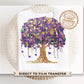 Mardi Gras Brushstroke Tree DTF Transfer | Ready to Press | Direct to Film | New Orleans