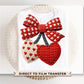 Faux Crochet Coquette Hearts DTF Transfer | Ready To Press | Direct To Film