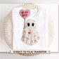 Faux Yarn Valentine Ghost DTF Transfer | Ready to Press | Direct to Film