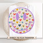 Faux Chenille Happy Face DTF Transfer | Ready to Press | Direct to Film | Valentine's Day