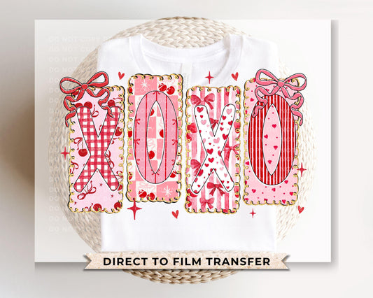Preppy XOXO DTF Transfer | Ready To Press | Direct To Film | Girly