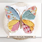 Faux Patchwork Butterfly DTF Transfer, Spring, Cottagecore
