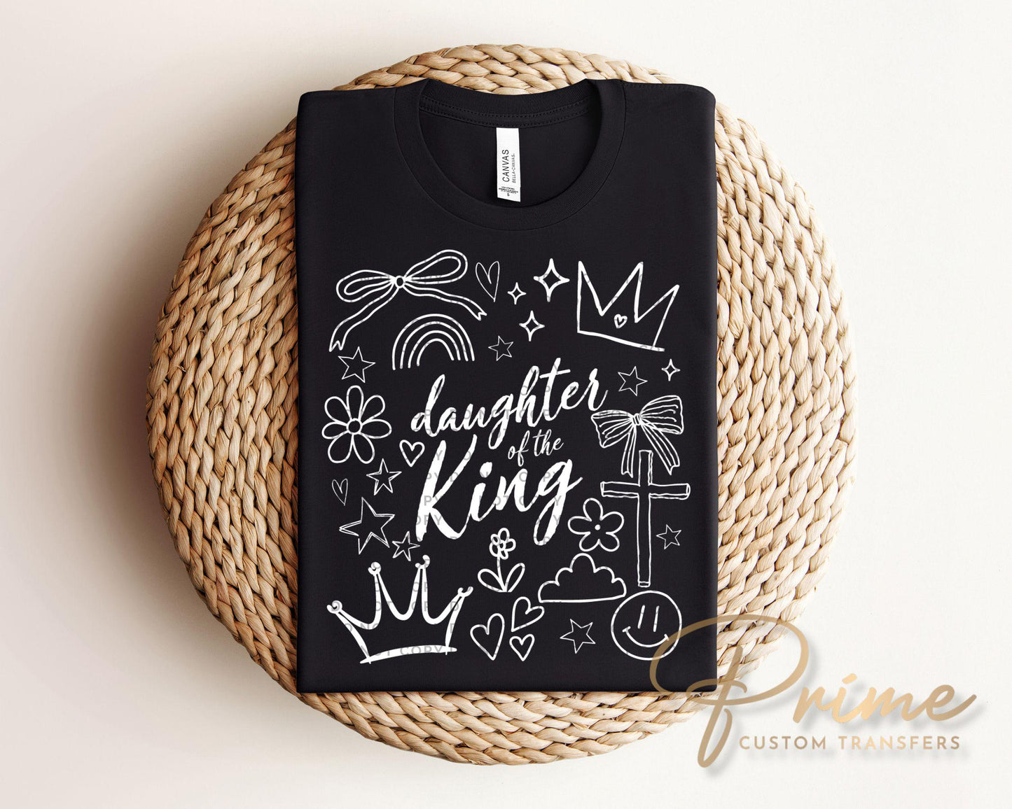 Daughter of The King DTF Transfer, Christian Easter T-shirt Design
