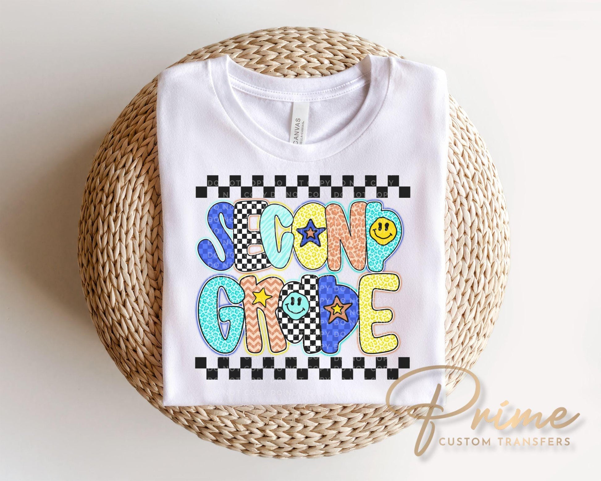 Second Grade DTF Transfer, First Day of School T-shirt Design, Ready to Press